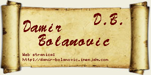 Damir Bolanović vizit kartica